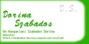 dorina szabados business card